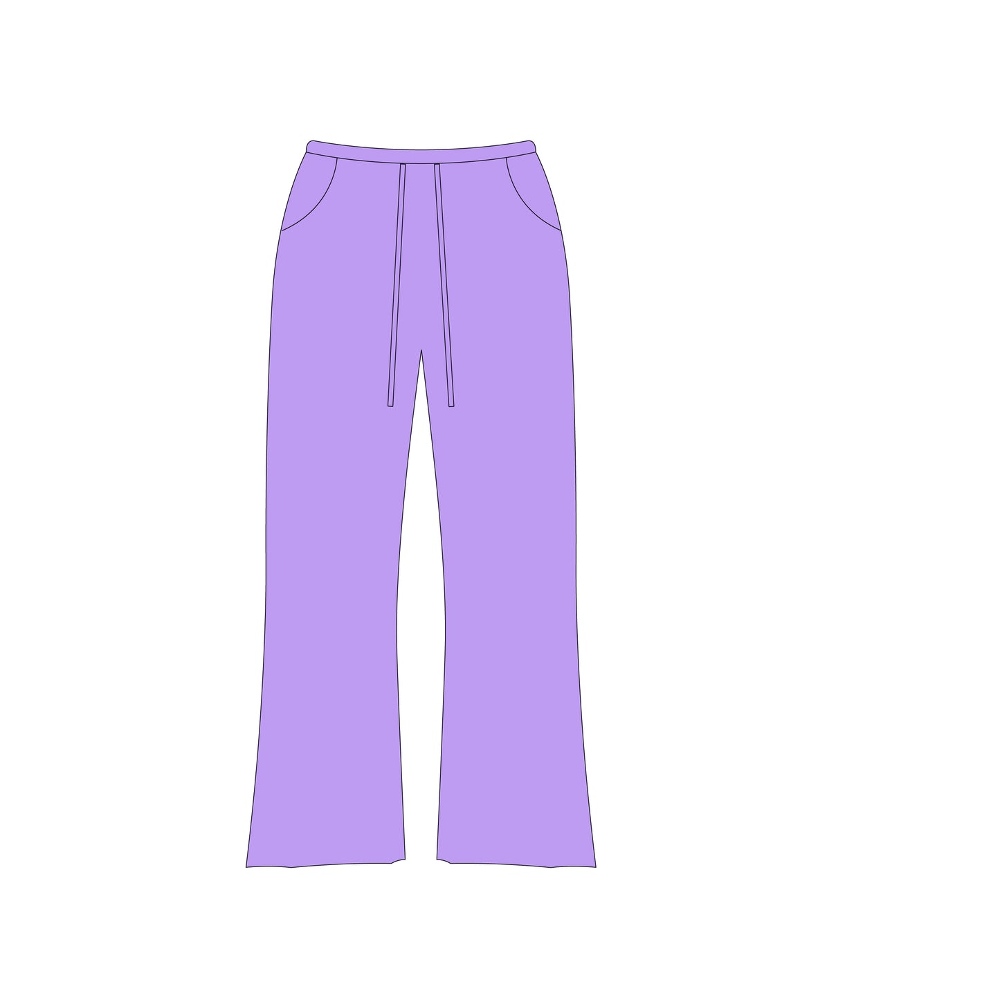 baggy linen pants in light purple