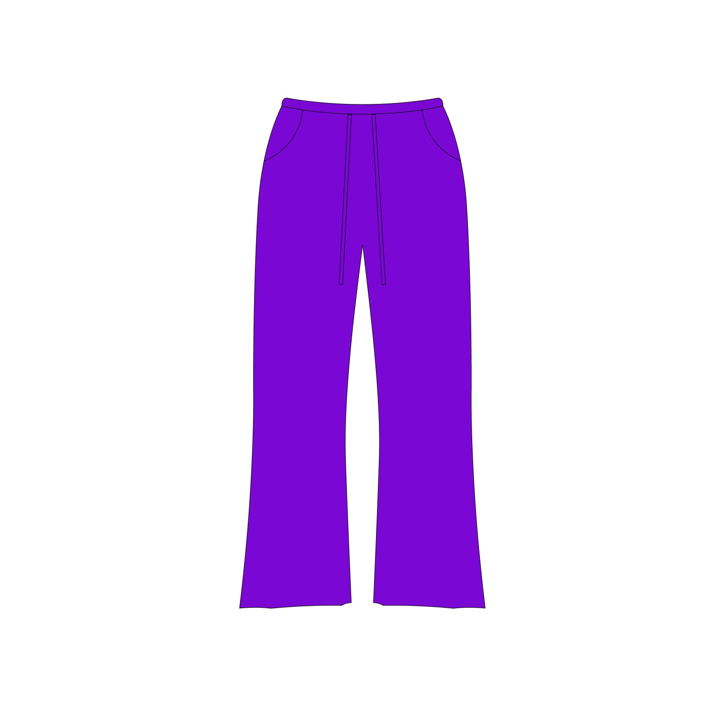 baggy linen pants in Dark duprle