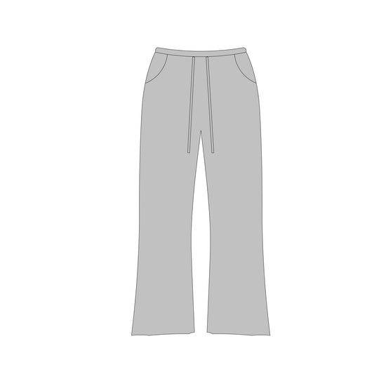 baggy linen pants in Light grey