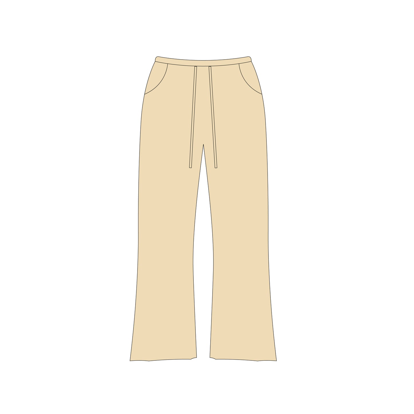 baggy linen pants in beige