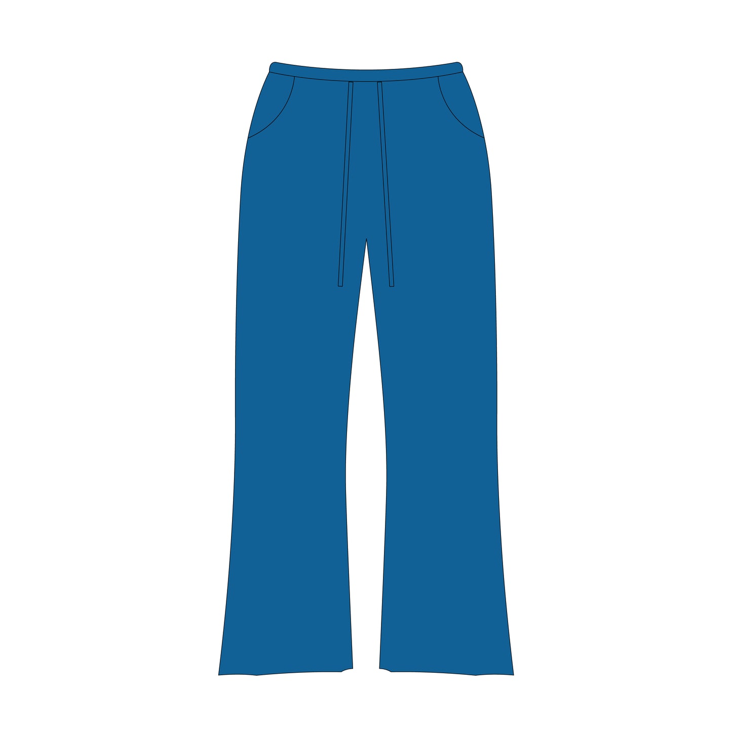 baggy linen pants in Dark blue