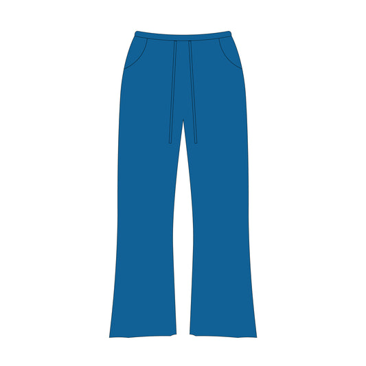 baggy linen pants in Dark blue