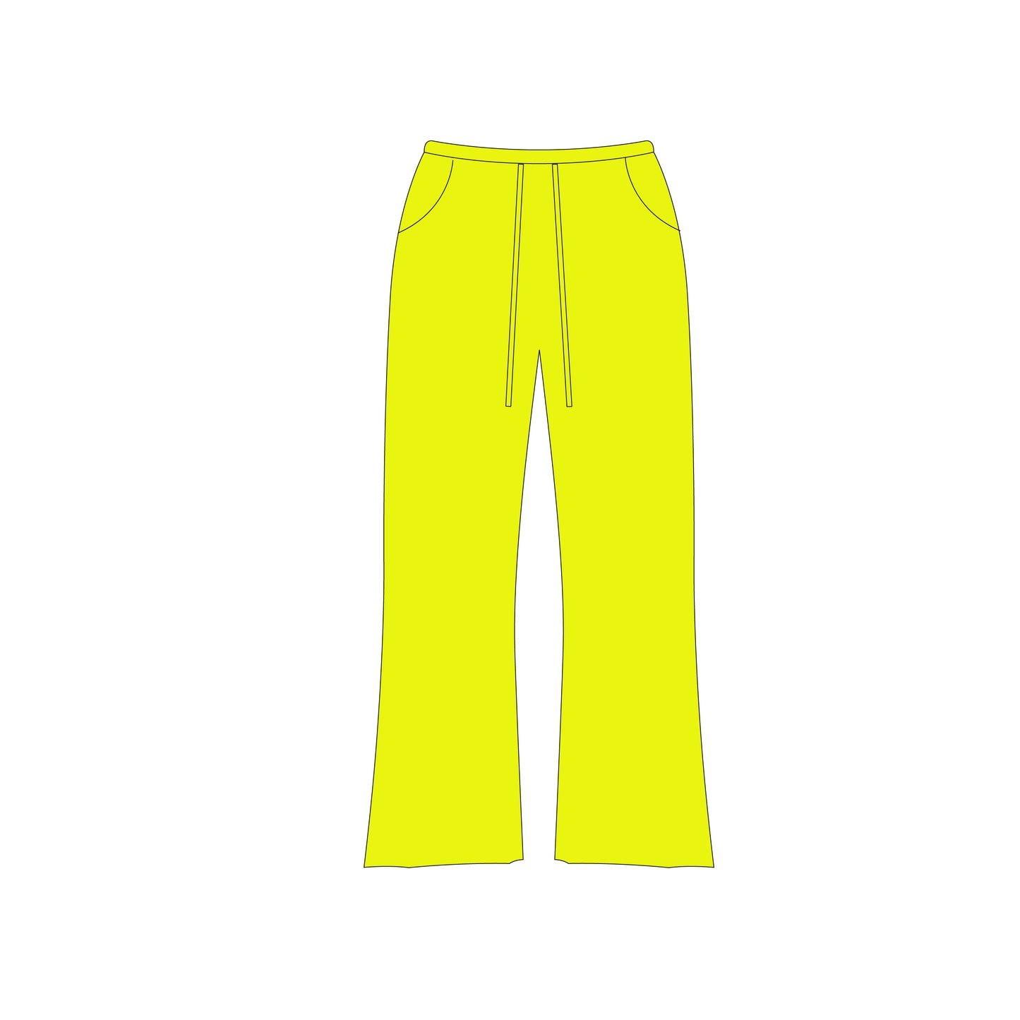 baggy linen pants in yellow-green