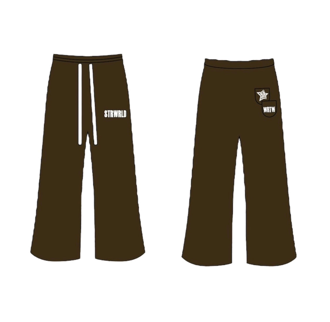 SWEATPANTS STRWRLD in brown