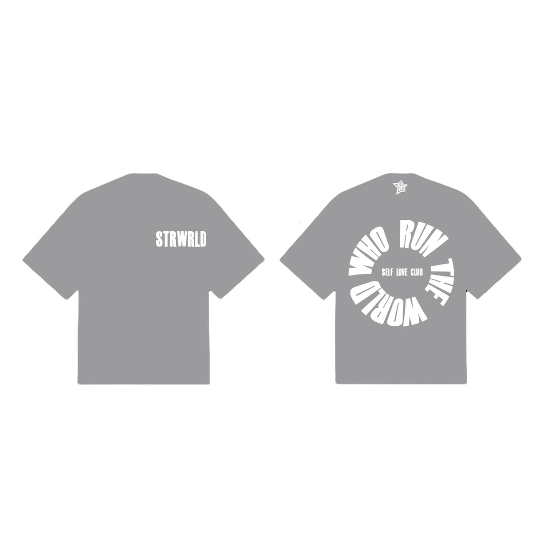 Round T-shirt STRWRLD in gray