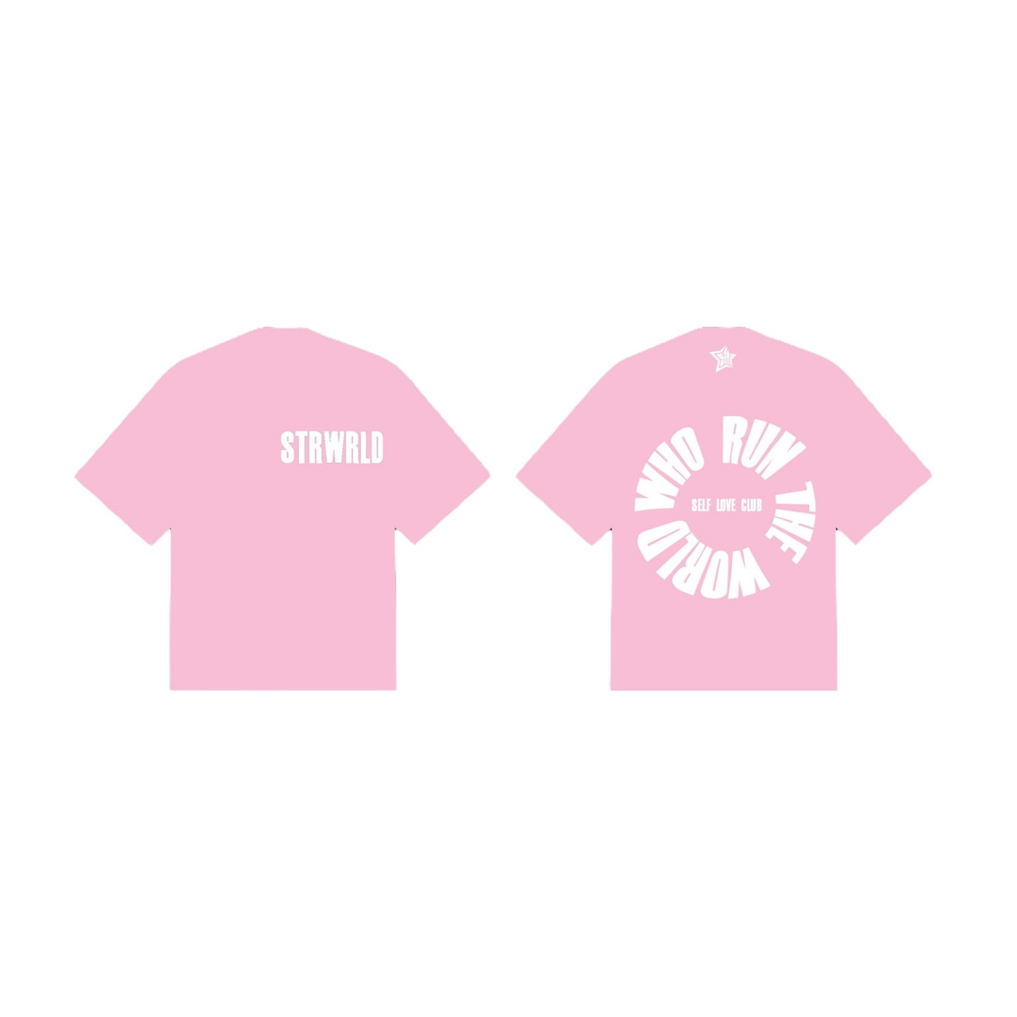 Round T-shirt STRWRLD in pink